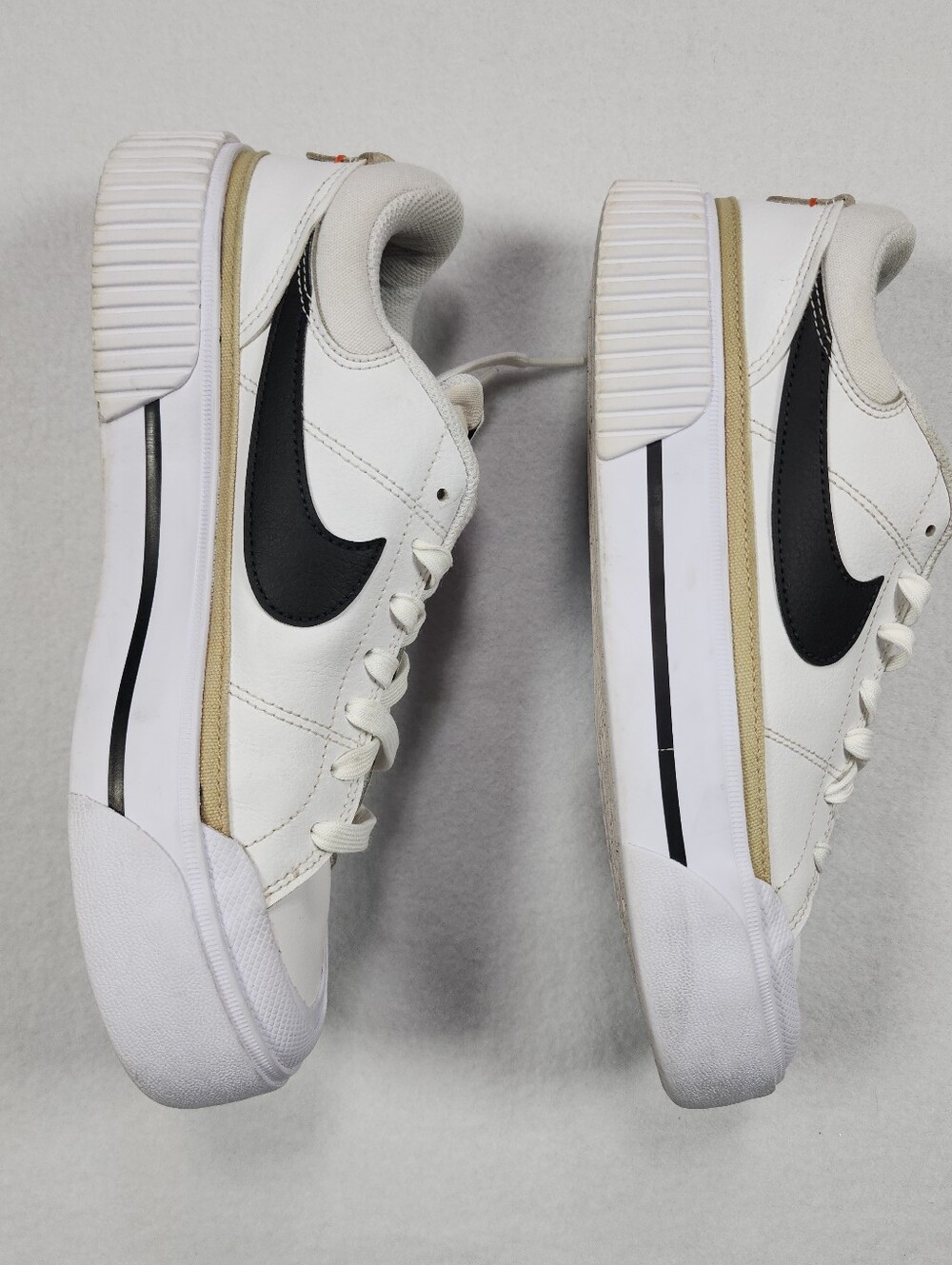 Nike Court Legacy Lift Platform Sneakers White Black Women's Size 9 - Picture 7 of 11